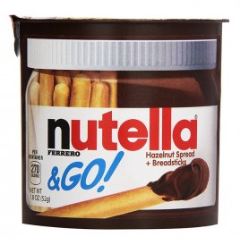Nutella Hazelnut Spread + Breadsticks   Plastic Jar  52 grams